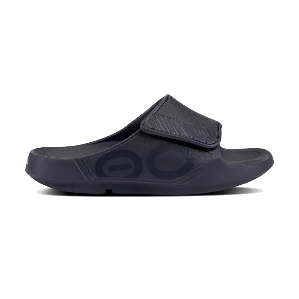 OOFOS Unisex OOahh Sport Flex Sandal Matte Black