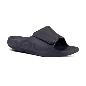 OOFOS Unisex OOahh Sport Flex Sandal Matte Black