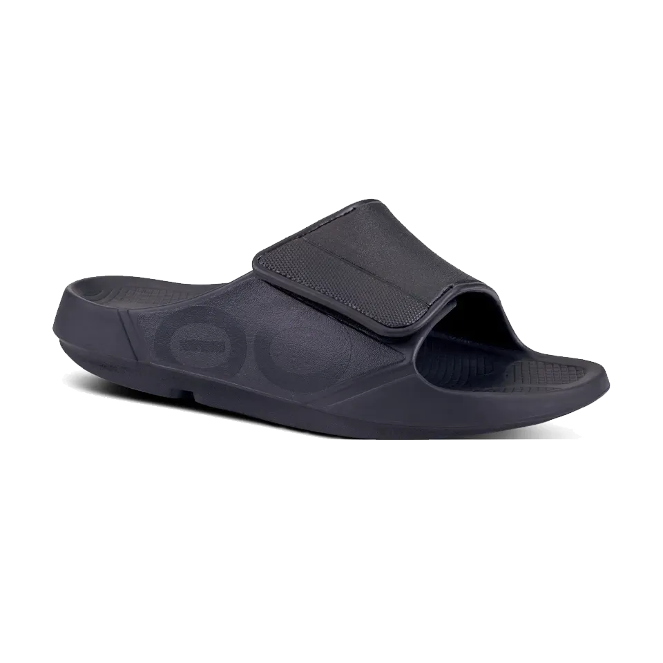 OOFOS Unisex OOahh Sport Flex Sandal Matte Black