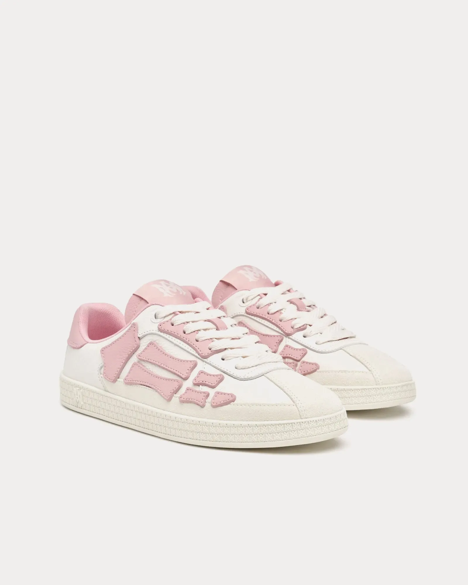 Pacific Bones White / Vintage Pink Low Top Sneakers