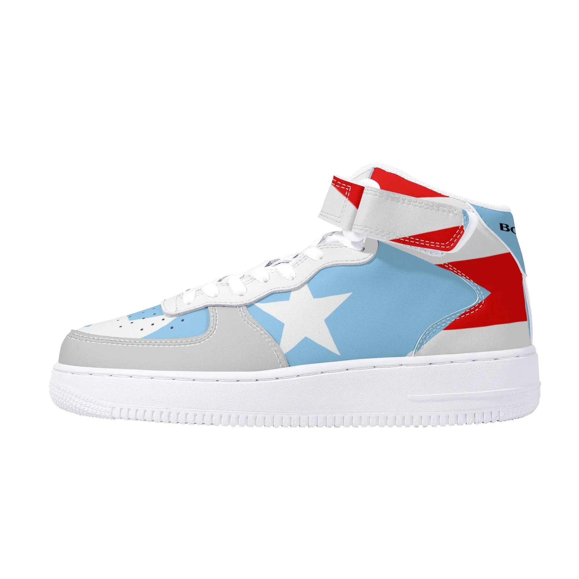 "Air Borikén" Men's High Top Leather Sneakers