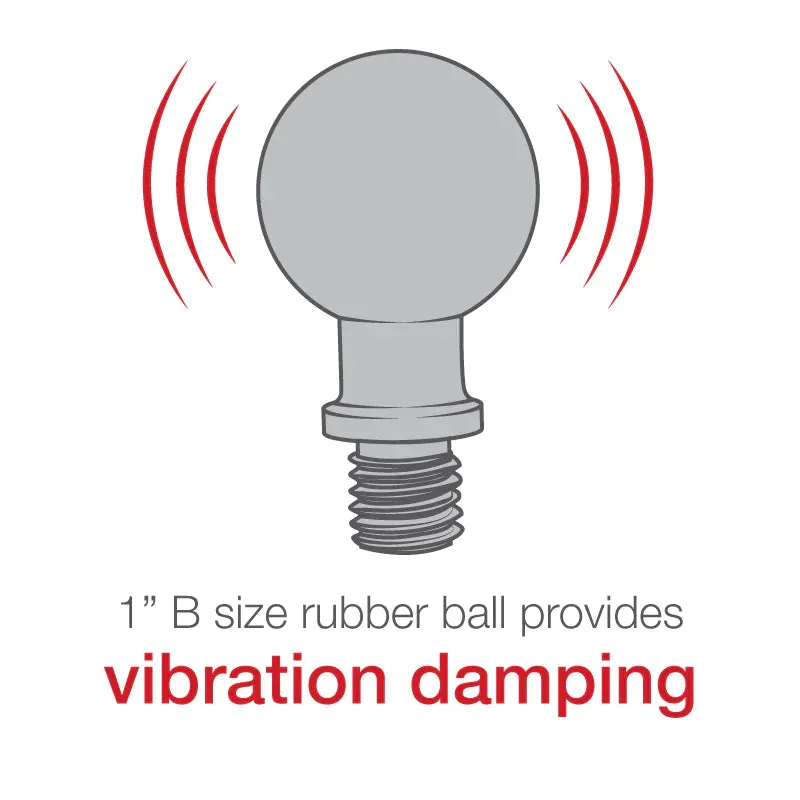 Ram Ball Adapter w/ 3/8"-16 Threaded Post & Lock Washer - B Size | RAM-B-236U