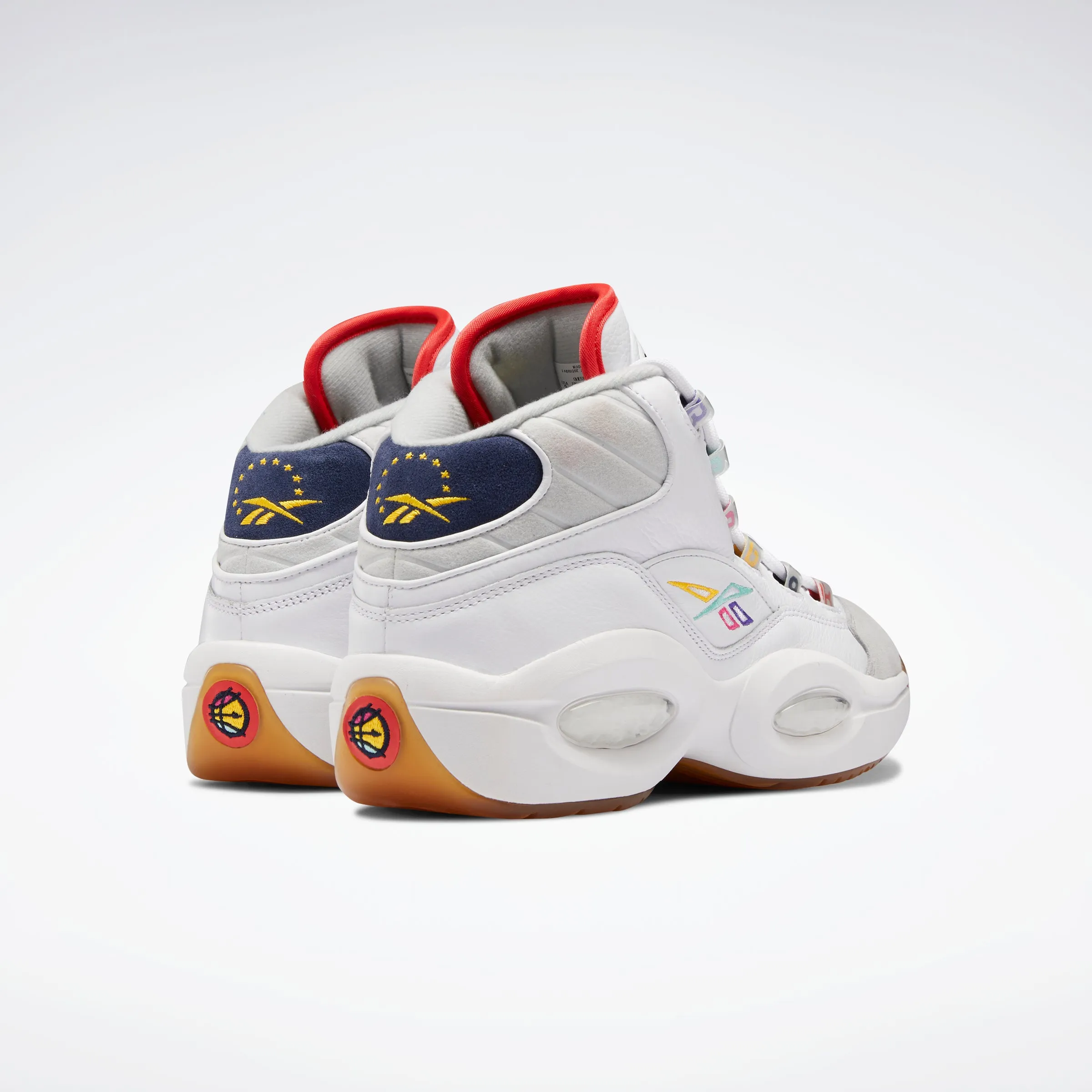 Reebok Footwear Men Question Mid Shoes Ftwwht/Vecnav/Pugry2