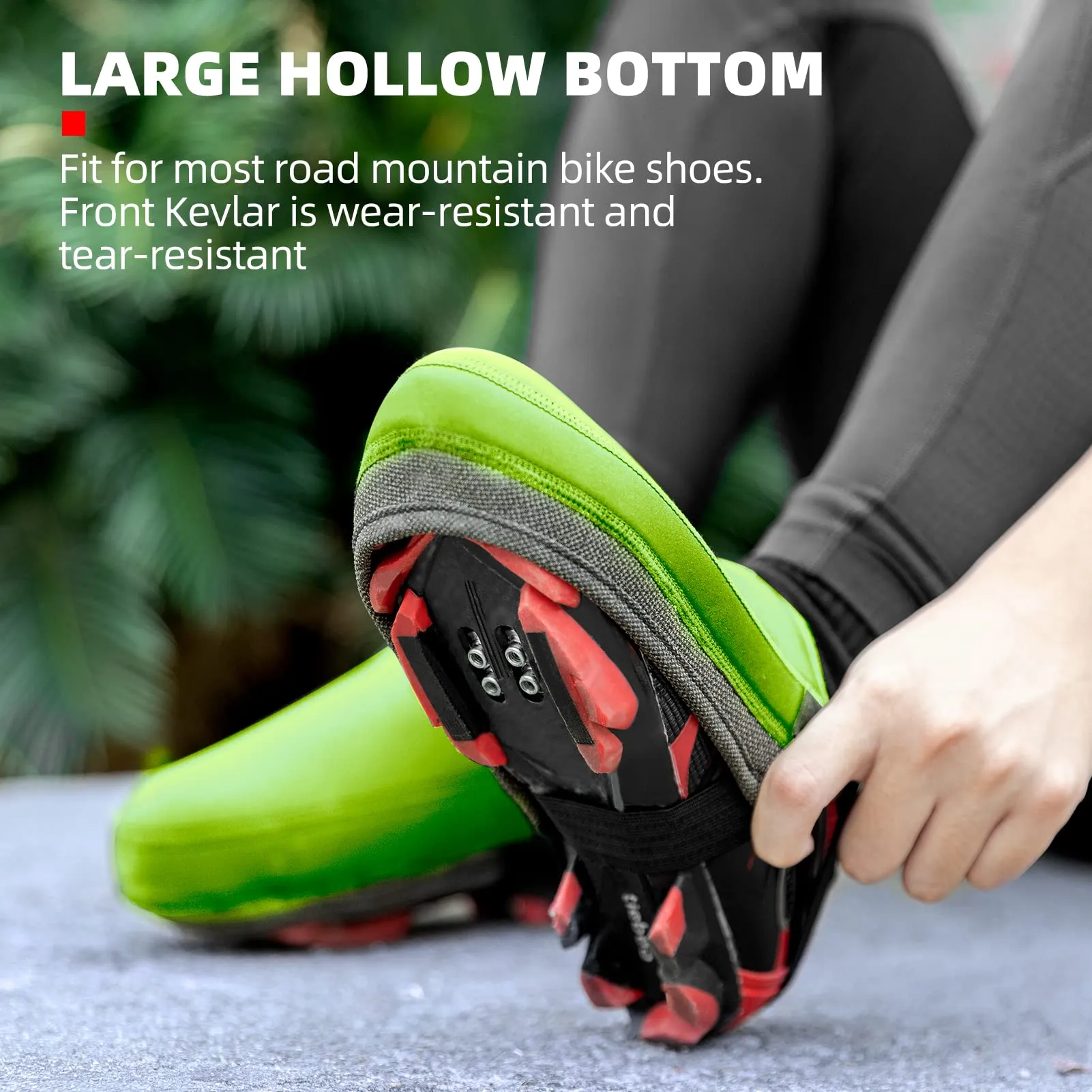 ROCKBROS Cycling Shoe Toe Covers Thermal Kevlar Bike Overshoes for Men Women