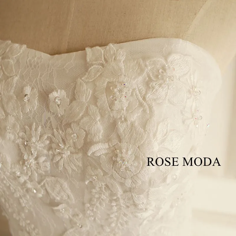 Rosemoda Beaded Lace Ball Gown Wedding Dress