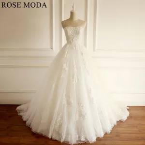 Rosemoda Beaded Lace Ball Gown Wedding Dress