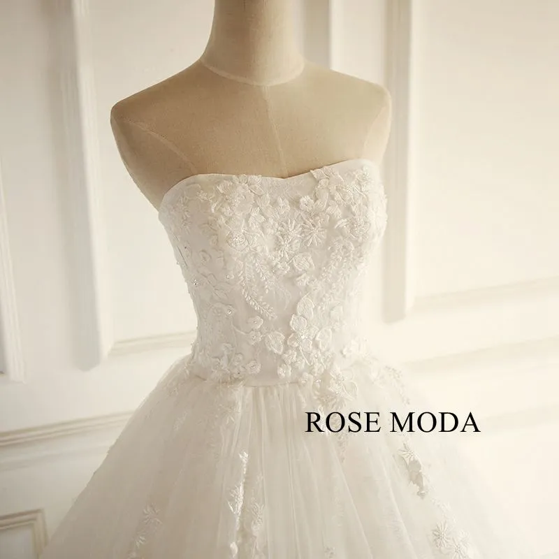 Rosemoda Beaded Lace Ball Gown Wedding Dress