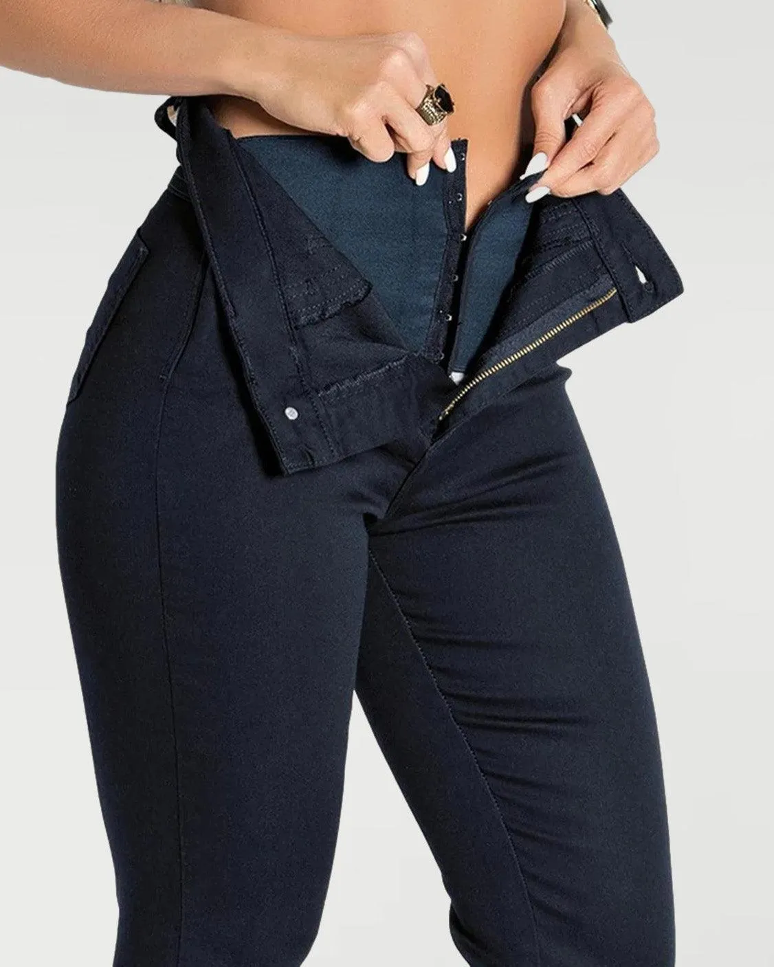 Sawary Jeans High Waist With Super Lipo Spandex