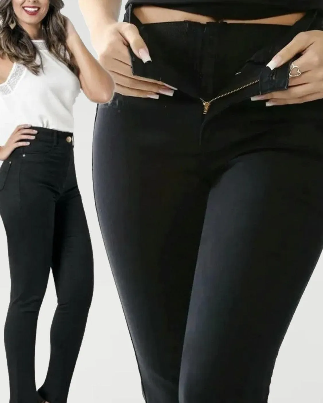 Sawary Jeans High Waist With Super Lipo Spandex