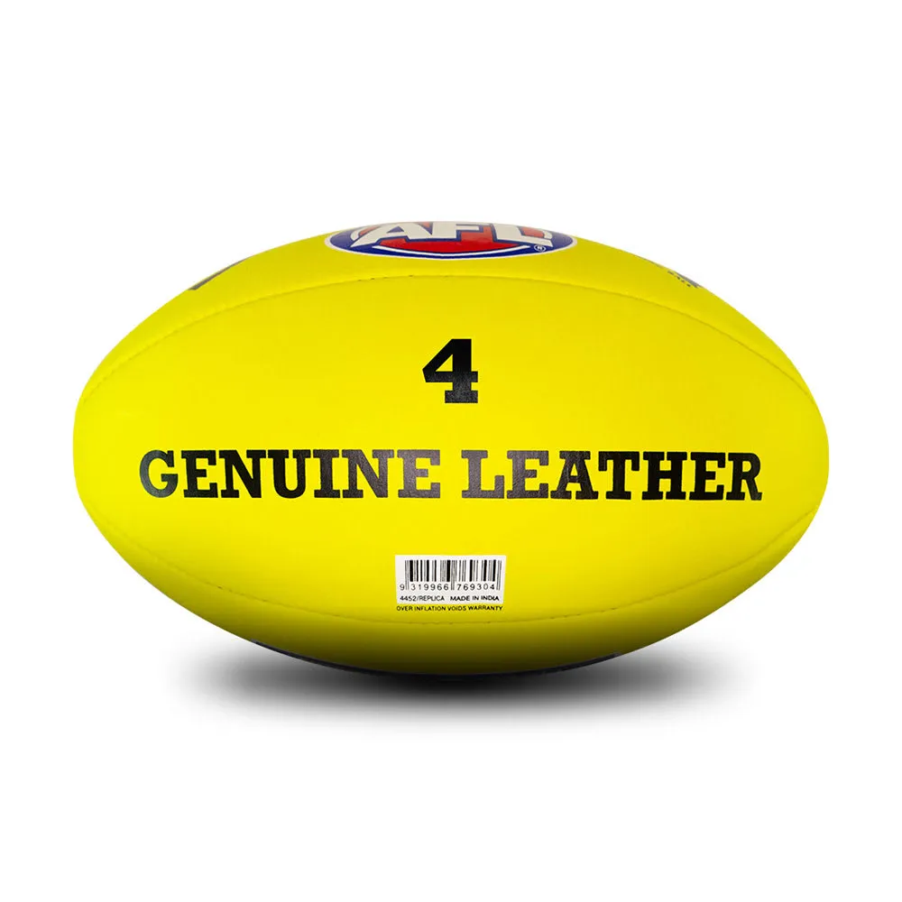 Sherrin Leather Size 4 AFL Training Replica Ball - Yellow