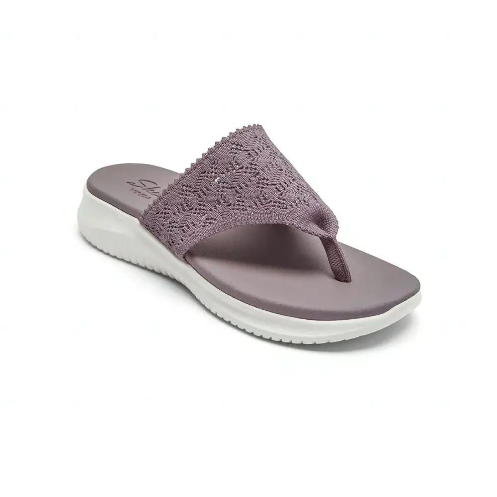 SKECHERS Women's Ultra Flex Sandal (Mauve)