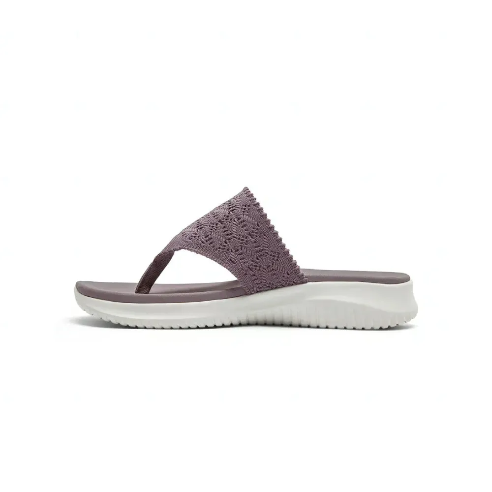 SKECHERS Women's Ultra Flex Sandal (Mauve)