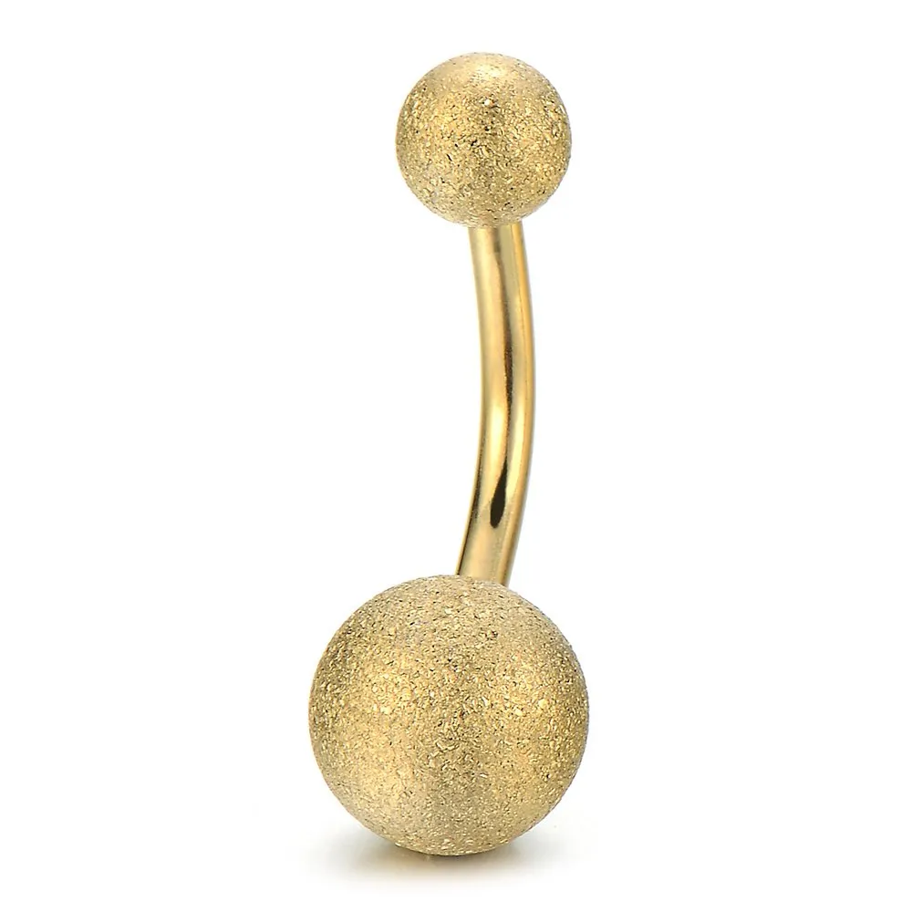 Surgical Steel Satin Belly Button Ring Body Jewelry Piercing Ring Navel Ring