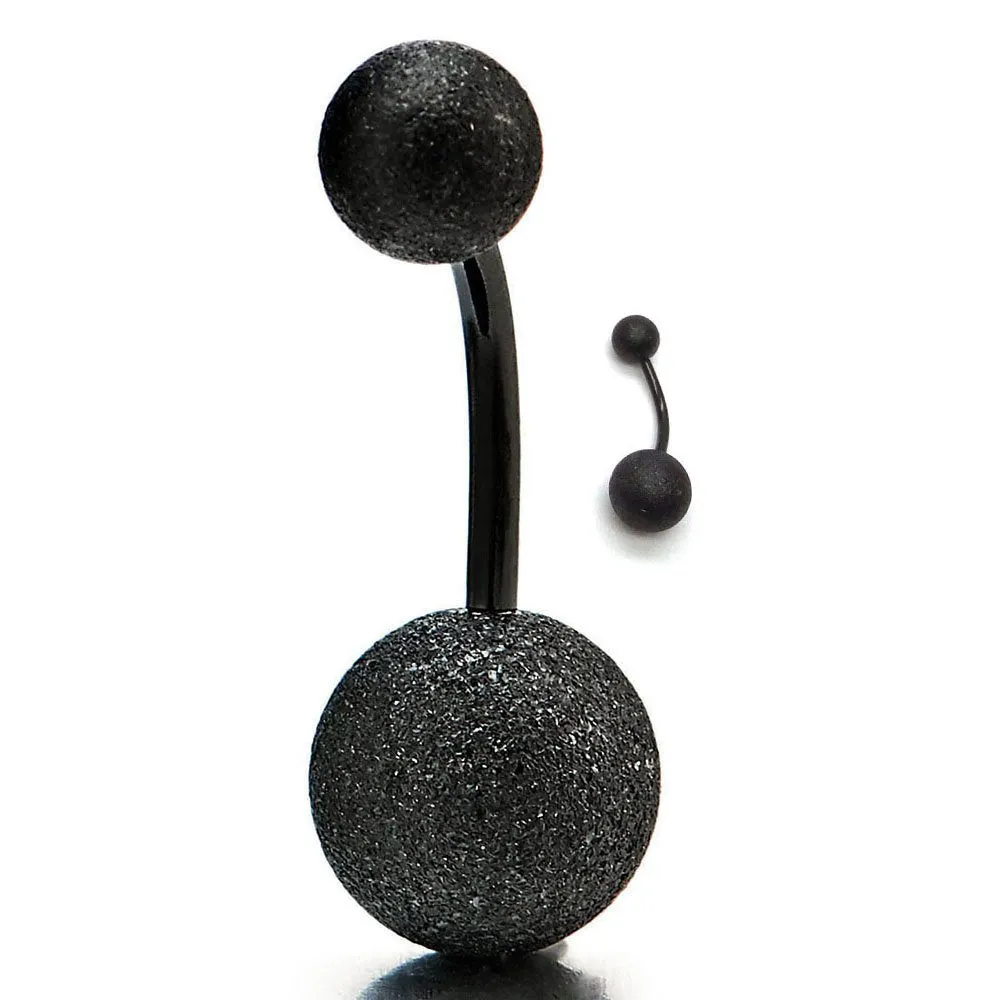 Surgical Steel Satin Belly Button Ring Body Jewelry Piercing Ring Navel Ring