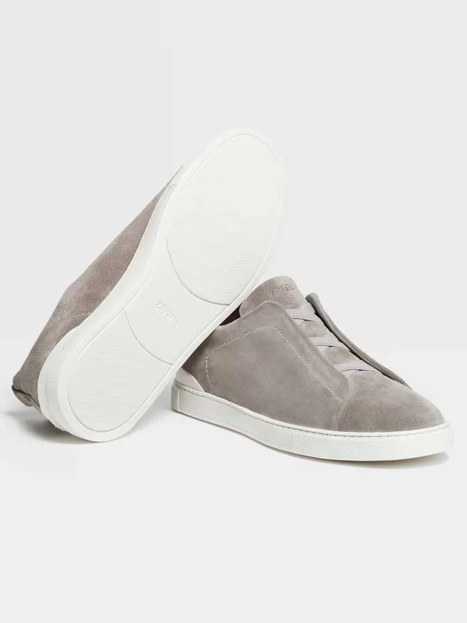 Triple Stitch Sneakers| Grey Suede