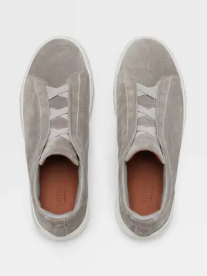 Triple Stitch Sneakers| Grey Suede
