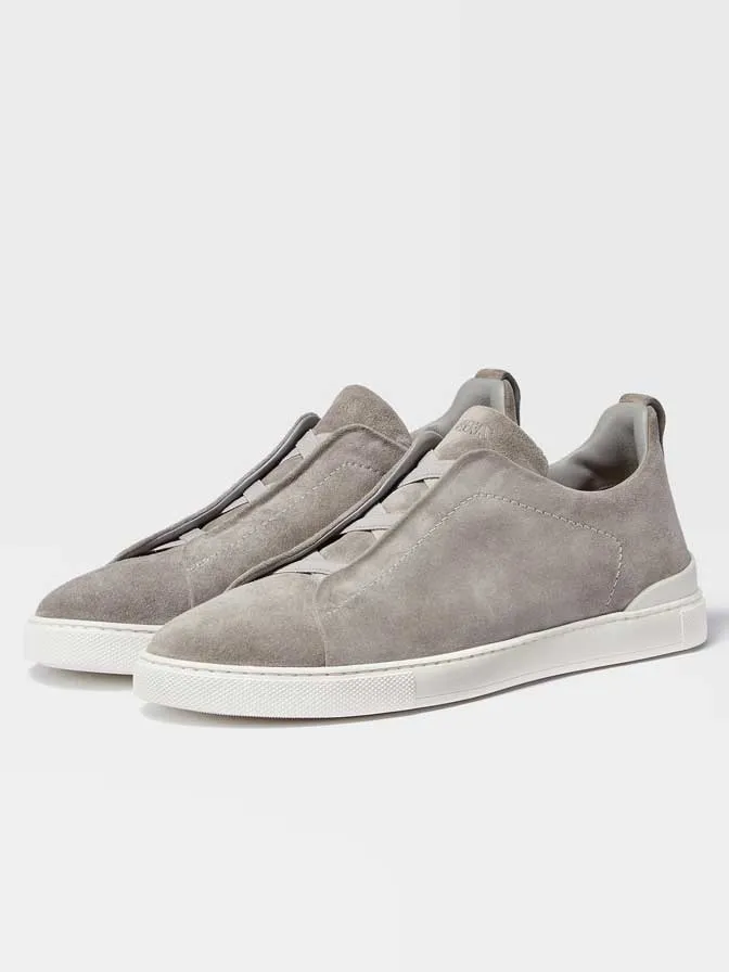 Triple Stitch Sneakers| Grey Suede