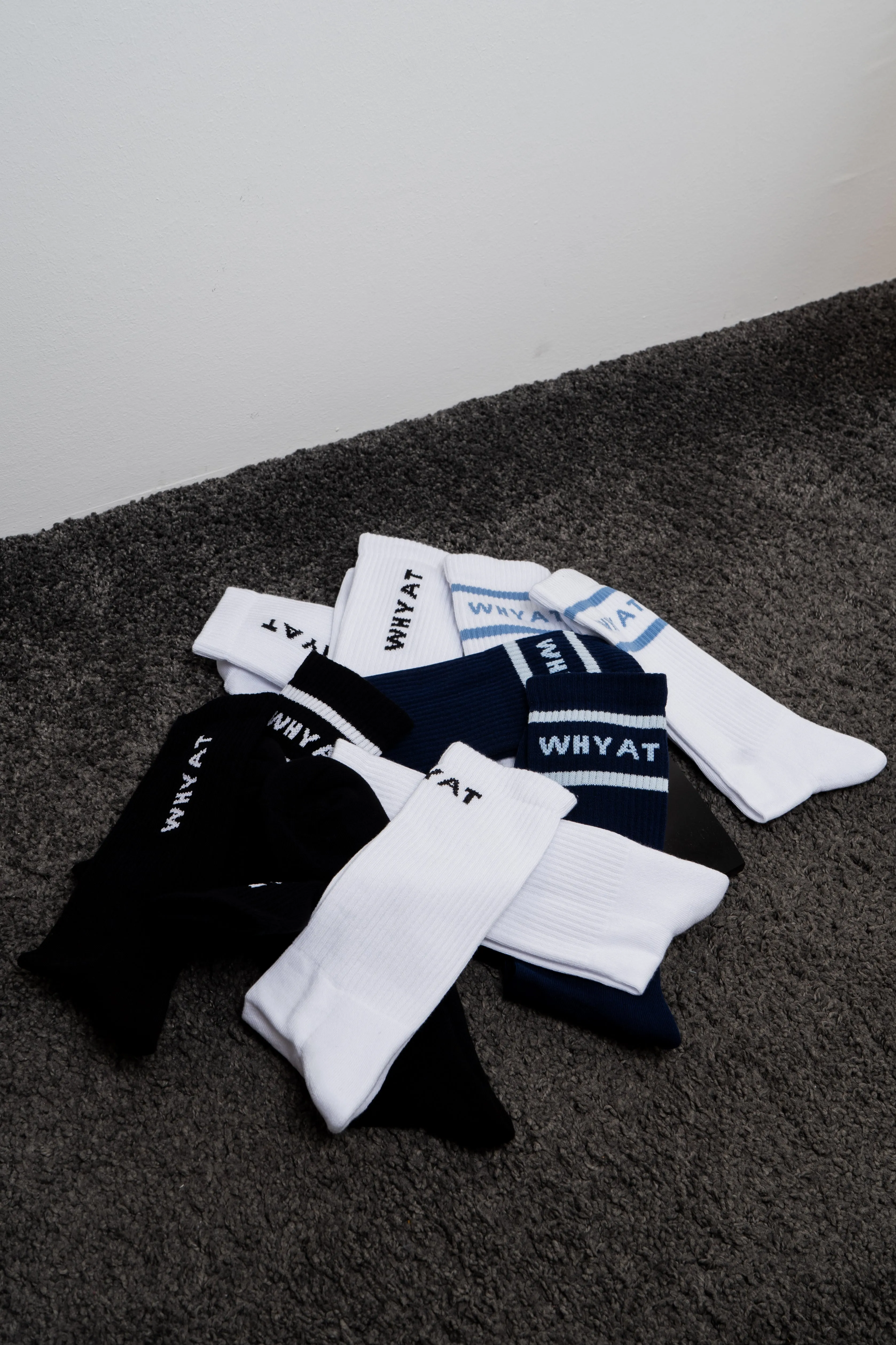 WHYAT B-Ball Socks -navy